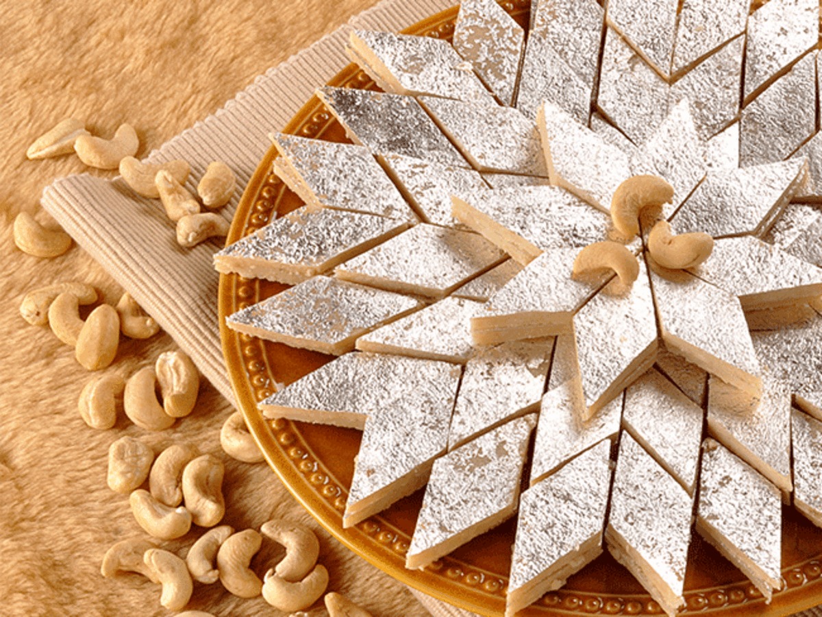 Kaju Katli recipe homemade halwai style with silver vark