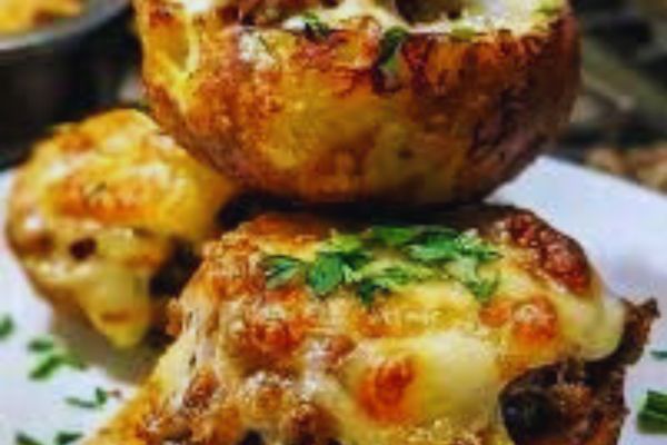 Golden Cheese Stuffed Potato Patties Recipe