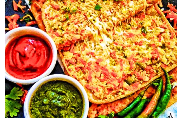 इंद्रधनुषी वेज चीज़ पराठा पॉकेट रेसिपी